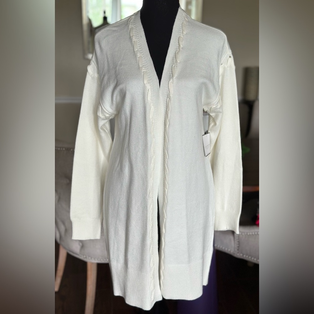 Elegant Cream Cardigan Sweater